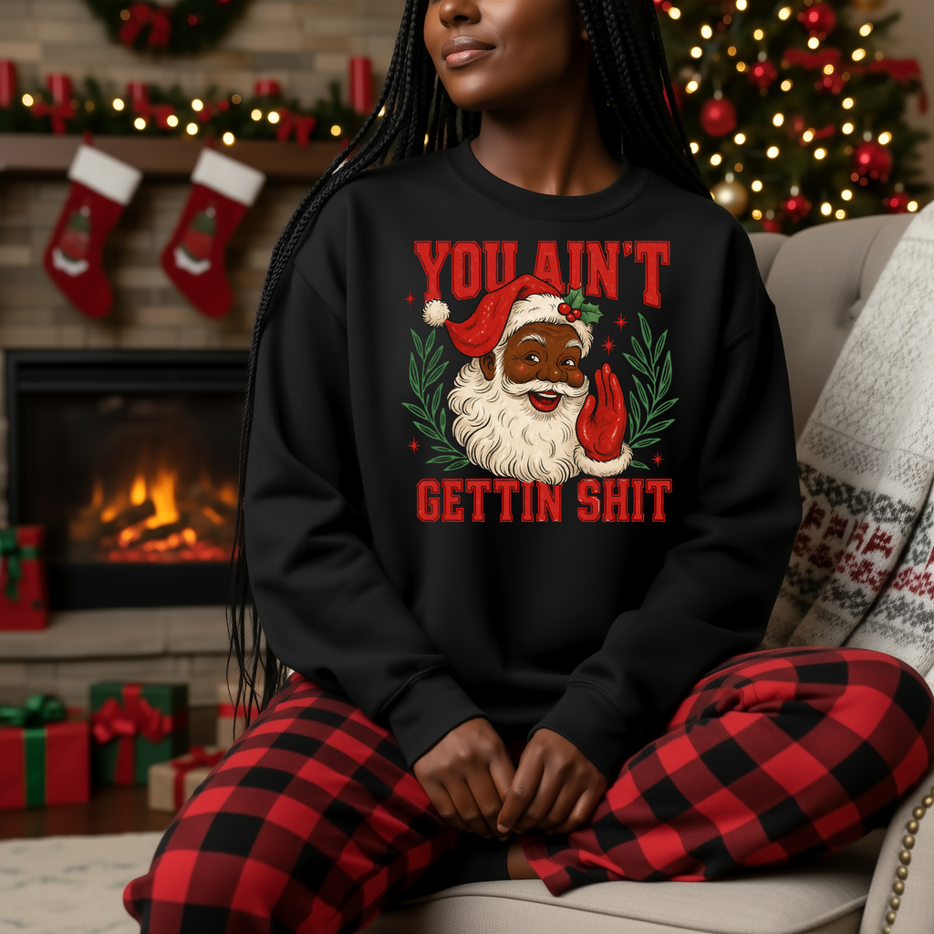 Funny Black Santa Christmas Sweatshirt