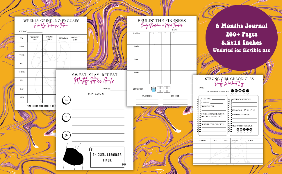 Lift. Glow. Repeat. Workout Journal