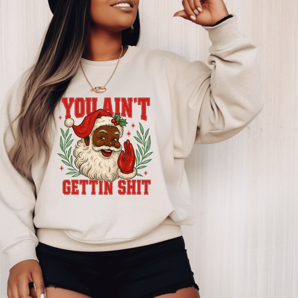 Funny Black Santa Christmas Sweatshirt